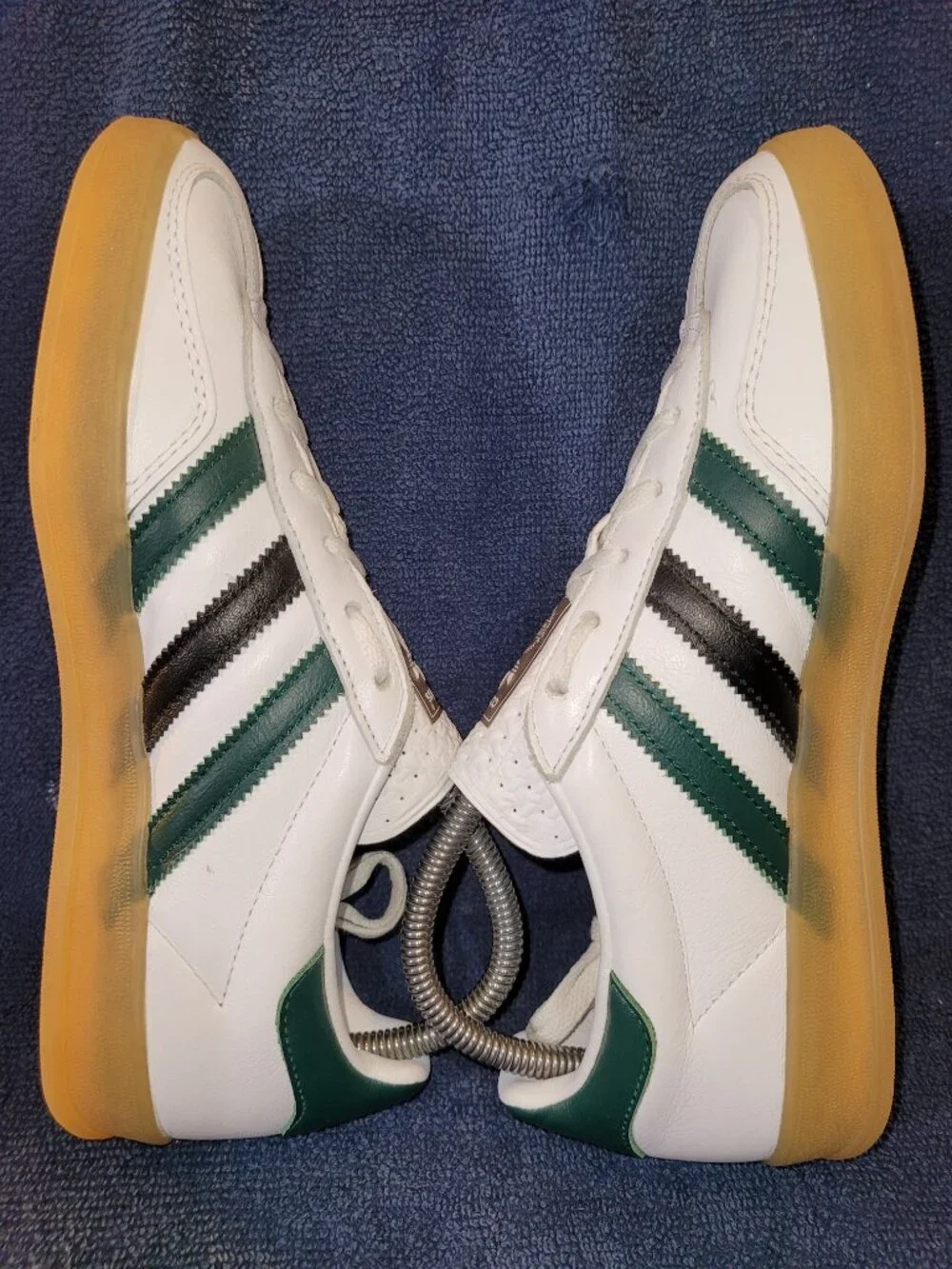 Adidas Gazelle OG Women's Size 8 White Green Black Tan Sneakers IE2957 (#2014)